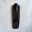 Sonata Multi Strand Cord Necklace In Brown