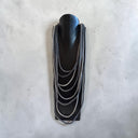 Sonata Multi Strand Cord Necklace In Grey