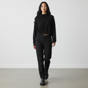 Lurdes Bergada Jersey In Black With Seam Detail