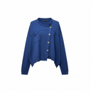 Lurdes Bergada Asymmetric Button Cardigan In Azure