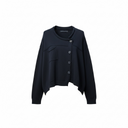 Lurdes Bergada Asymmetric Button Cardigan In Black