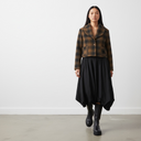 Luukaa Hayes Woven Skirt In Anthracite Plaid