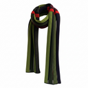 Luukaa Long Felted Scarf In Colourful Striped Pistachio Multi