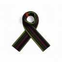 Luukaa Long Felted Scarf In Colourful Striped Pistachio Multi
