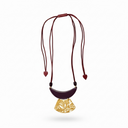 Zsiska Adjustable Necklace In Burgundy With Rose Design