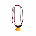 Zsiska Adjustable Necklace In Burgundy With Rose Design