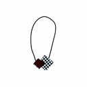 Zsiska November Checker Board Necklace In Red