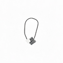 Zsiska November Checker Board Necklace White/Black