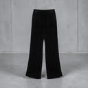 Grizas Straight Leg Velvet Trouser In Black
