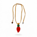 Zsiska Foliage Necklace In Red