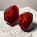 Zsiska Clip On Earrings In Red