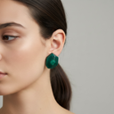 Zsiska Clip On Earrings In Green