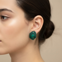 Zsiska Clip On Earrings In Green