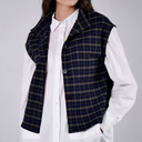 Clemente Runu Reversable Check Sleeveless Vest