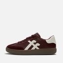 FitFlop Dash T-Toe Leather Sneakers Dark Merlot