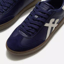 FitFlop Dash T-Toe Leather Sneakers In Midnight Navy