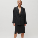 2NDDAY Oren Single Breasted Jacket In Charcoal Pinstripe
