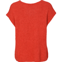 Naya V Neck Soft Knit Top With Extended Shoulder In Tigerlily