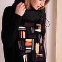 Naya Colour Block Placement Print Top In Black Clove