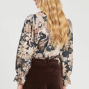 Vilagallo Maxima Floral/Horse Shirt In Navy Multi