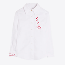 Vilagallo Magda Shirt With Lovehearts In White