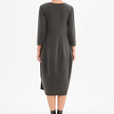 Tirelli Diagonal Seam Knit Dress In Charcoal