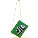 Wild Beaded Bag In Emerald