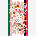Vilagallo Floral Scarf In Green And Rose