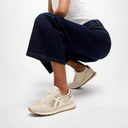 Fitflop Retro-Q FF Metallic-Fabric/Suede Sneakers In Platino