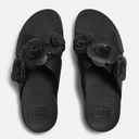 Fitflop Lulu Flower Cross Slides in Black