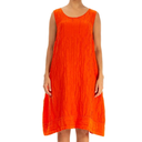 Grizas Silk Mix Sleeveless Dress In orange