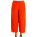Grizas Linen Barrel Shape Trouser In Orange