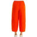 Grizas Linen Barrel Shape Trouser In Orange