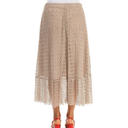 Grizas Cotton Crochet Knit Skirt In Taupe