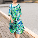 Aino Elsa Palmeras Dress In Green Multi