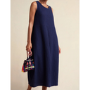 Sahara Mini Waffle Cotton Bubble Dress In Night