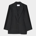 2NDDAY Oren Single Breasted Jacket In Charcoal Pinstripe