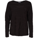 Naya Circle Design Boat Neck Knit Top In Black