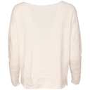 Naya Circle Design Boat Neck Knit Top In Cream