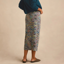 Sahara Patchwork Fields Jersey Tube Skirt