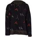 Naya Print Jacquard Top With Contrast Hood And Hemline In Black Tigerlily