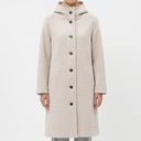 Oska Outdoor Wool Jacket 6664 With Hood in Ecru