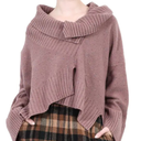 Rundholz 540 Crystal Oversize Fleck Sweater With Shawl Collar