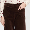 Vilagallo Ari Velvet Trouser In Chocolate