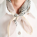 Bitte Kai Rand Silk Neck Scarf In Stone/Black Pattern