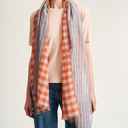 Bitte Kai Rand Checked Scarf In Orange/Blue