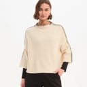 Tirelli Contrast Stitch Detail Knit Sweater In Cream