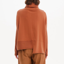 Tirelli  Roll Hem Pocket Knit Sweater In Amberstone