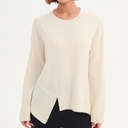 Tirelli Textured Cuff Knit Sweater In Cream