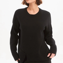 Tirelli Textured Cuff Knit Sweater In Black